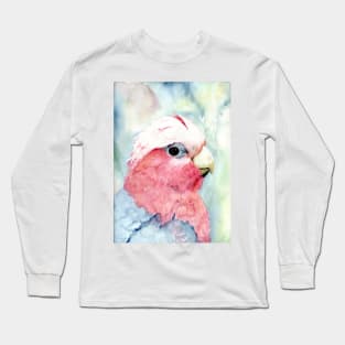 Australian Galah Cockatoo Watercolour Painting Long Sleeve T-Shirt